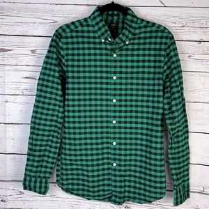 J. Crew Fact. Slim Oxford Plaid Button Down Sz Small